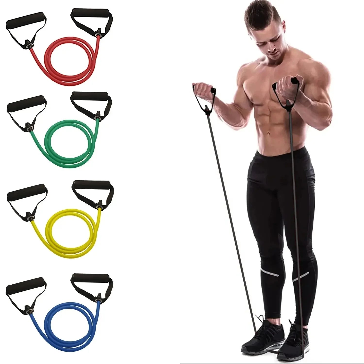 Home Fitness Resistance Bands Set – Full Body Workout